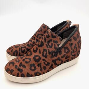 Dr. Scholl's Scarlette Calf Hair Sneakers Shoes Women's Brown Size US8M EU38